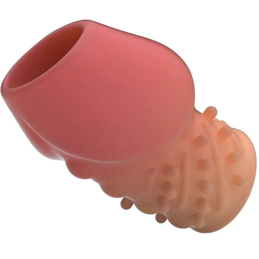 manchon extension pénis élastomère soyeux extensible retarde éjaculation augmentation endurance sensation douce étanche compact discret rose ajustable