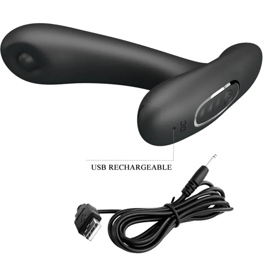 masseur anal silicone hypoallergénique rechargeable usb étanche 12 fonctions pulsations télécommande sans fil silencieux ergonomique discret