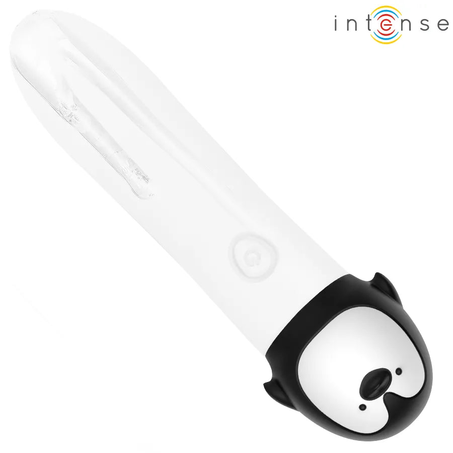 Vibromasseur puissant silicone pingouin compact étanche rechargeable USB 8 modes