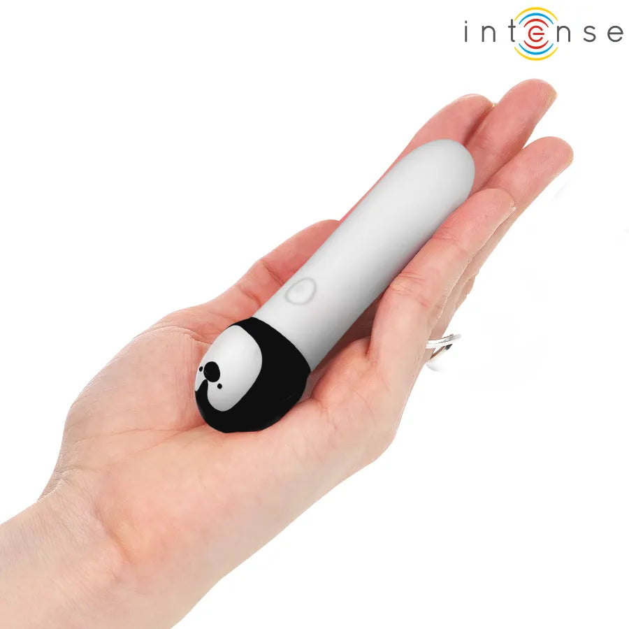 Vibromasseur puissant silicone pingouin compact étanche rechargeable USB 8 modes