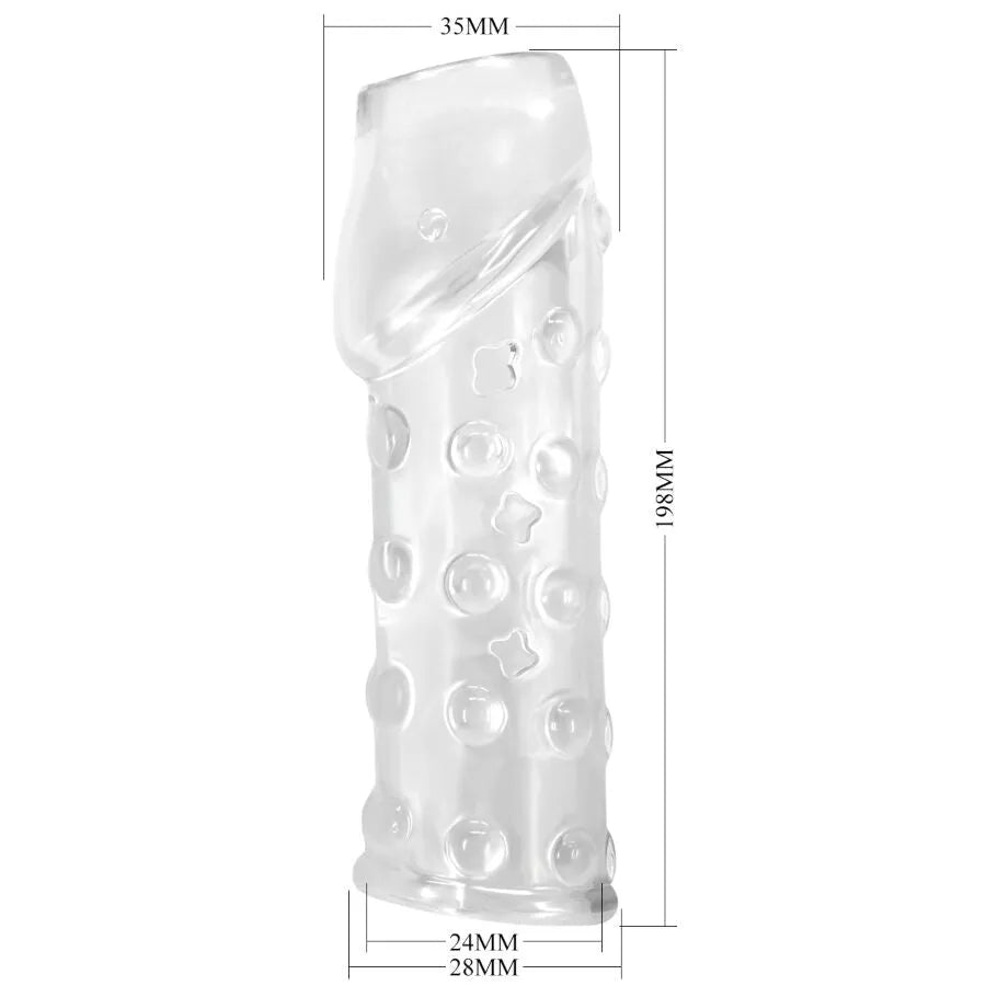 manchon pénis extensible TPE doux durable transparent discret étanche ajustable confortable renforçant retardateur réutilisable hypoallergénique universel entraînement