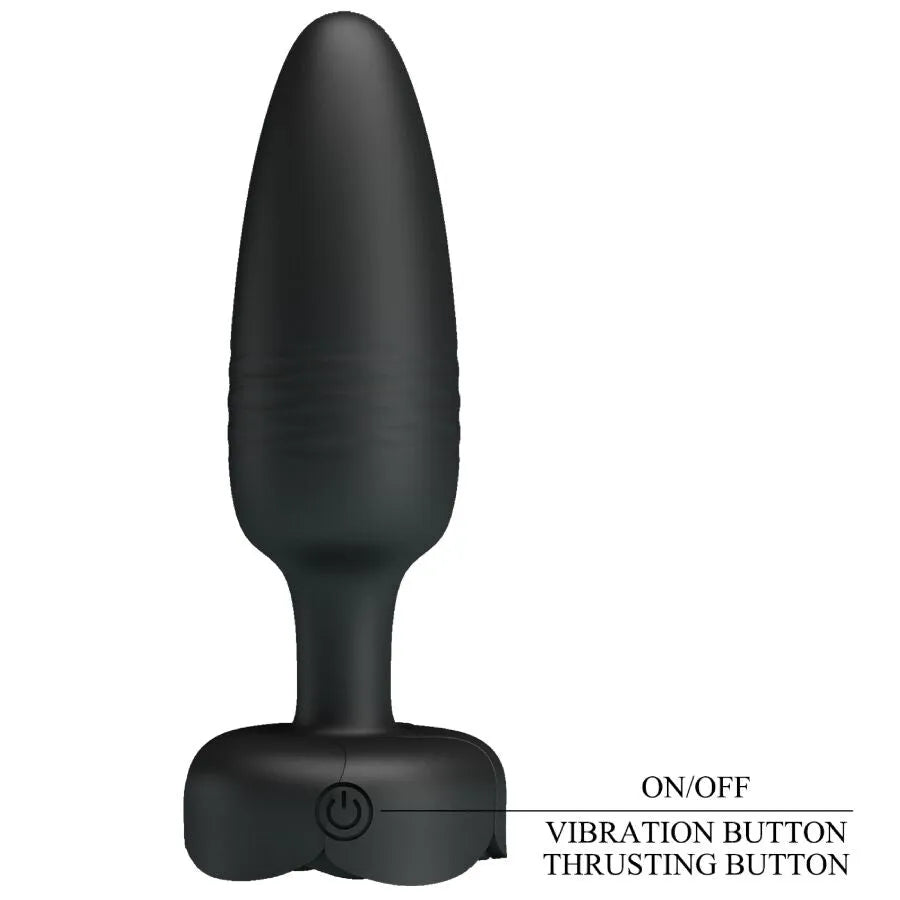 Plug anal silicone LED clignotante vibrations puissantes chargement magnétique noir