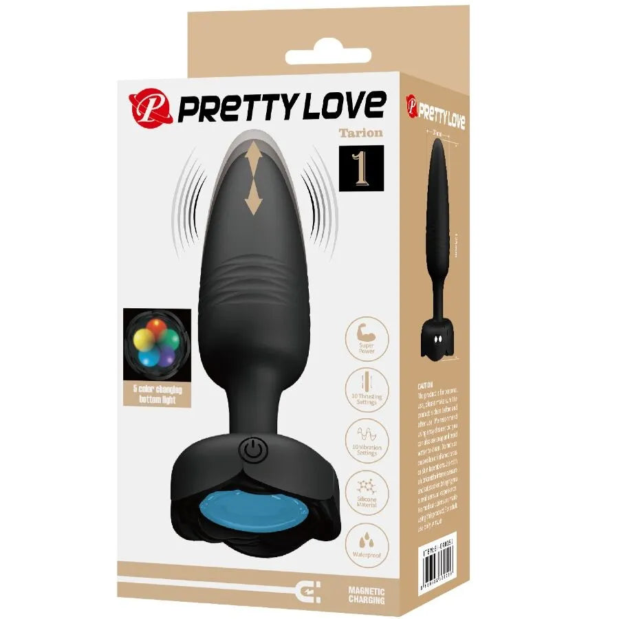 Plug anal silicone LED clignotante vibrations puissantes chargement magnétique noir