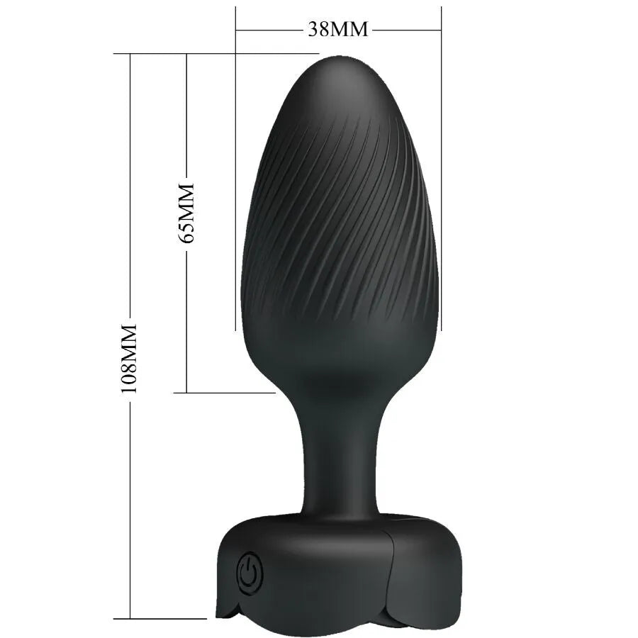 plug anal silicone LED clignotant vibrant rechargeable longue durée noir