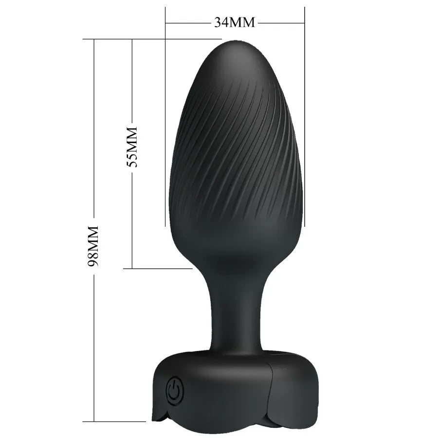 plug anal LED clignotant silicone vibrant chargement magnétique noir