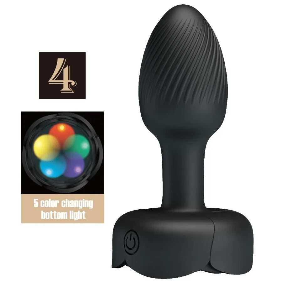 plug anal LED silicone noir vibrations puissantes longue durée confort
