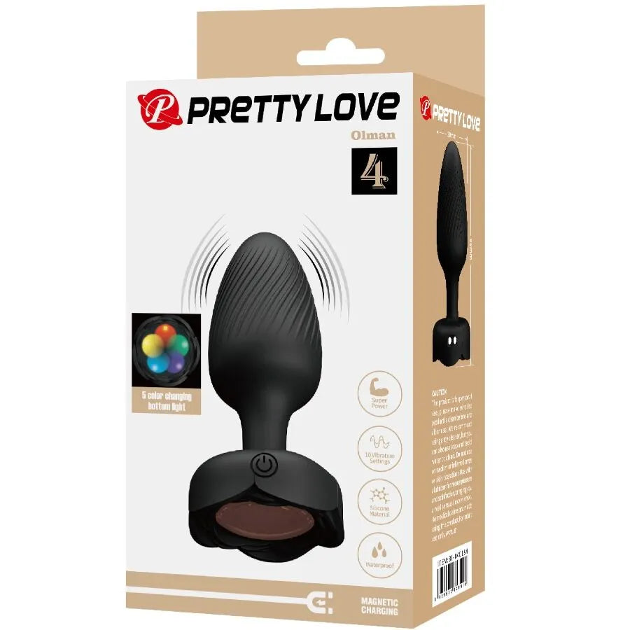 plug anal LED silicone noir vibrations puissantes longue durée confort