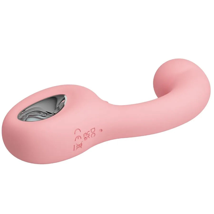 Masseur silicone médical ergonomique compact rechargeable dix vibrations cinq léchages stimulation clitoridienne double intense doux hygiénique silencieux nomade discret