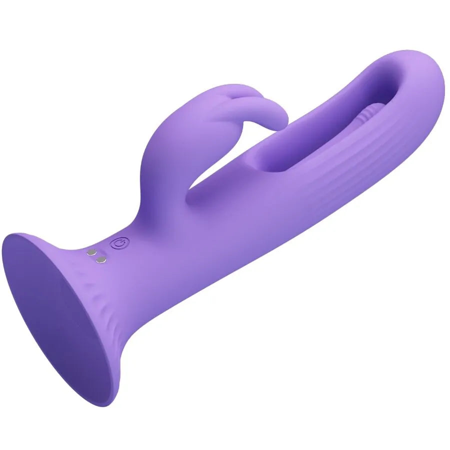 Vibromasseur silicone violet 12 modes vibration langue stimulation USB magnétique