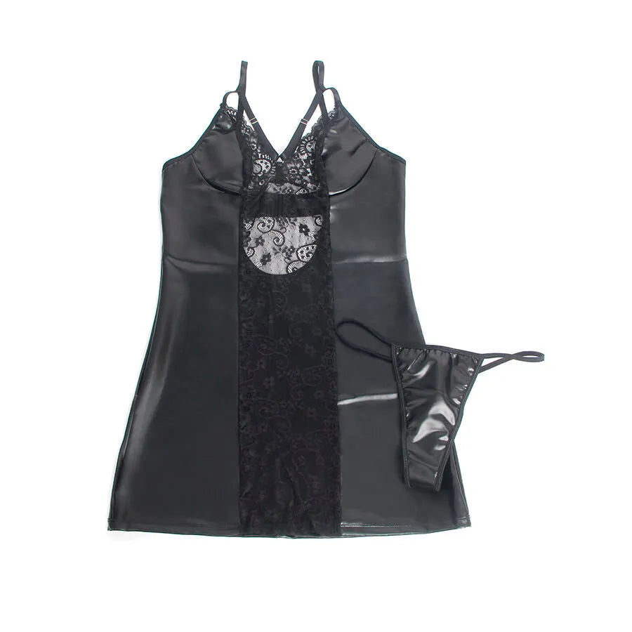 lingerie sexy similicuir noir dentelle florale audacieuse séduisante sophistiquée romantique moulante sculptante ajustable extensible confortable bretelles