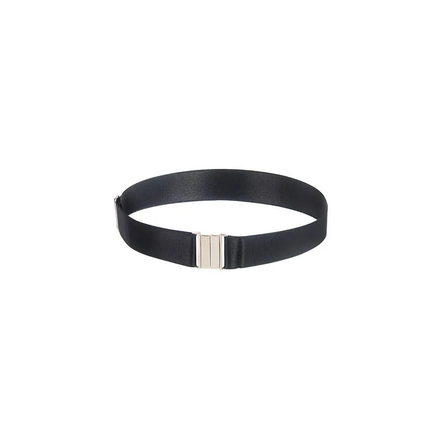 Anneaux de jambe en cuir synthétique noir, boucles réglables, sangles élastiques, élégant et audacieux pour lingerie alter...