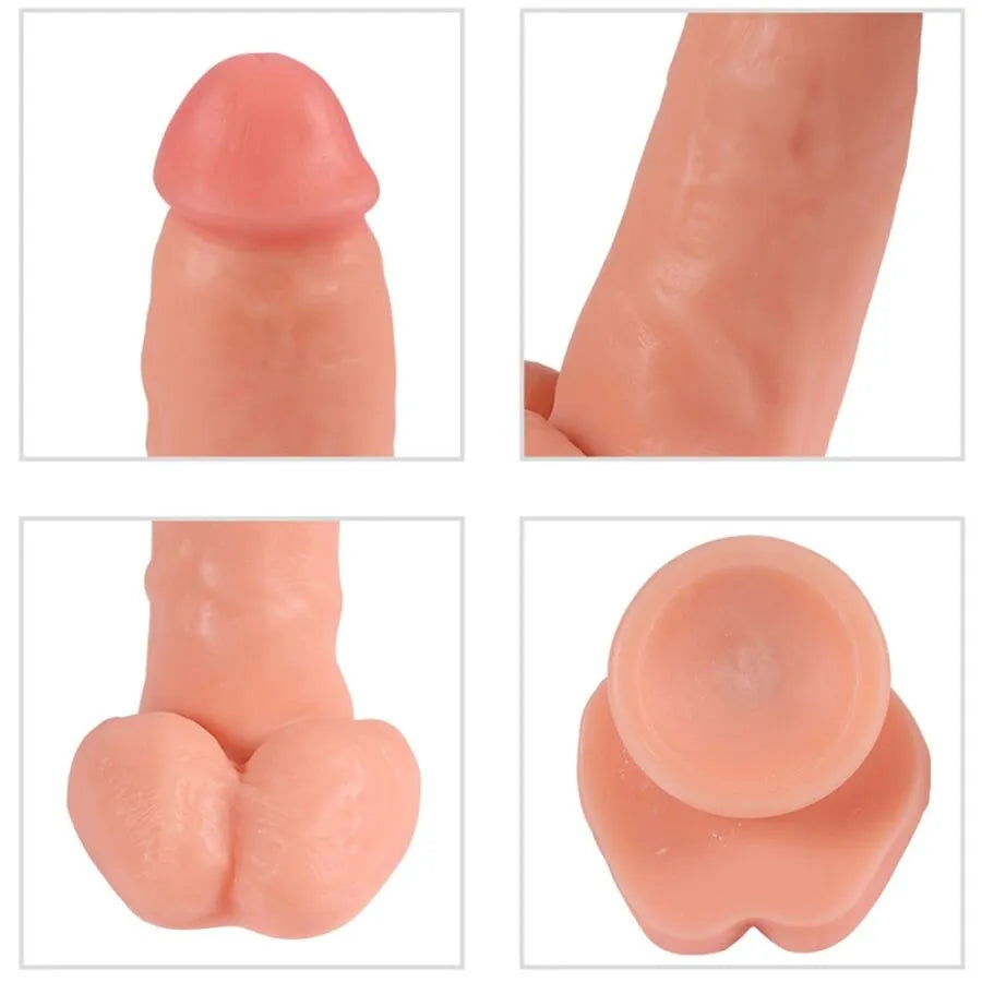 Gode vibrant réaliste en silicone hypoallergénique, couleur chair, 16cm, télécommande, étanche, multi-vibrations.