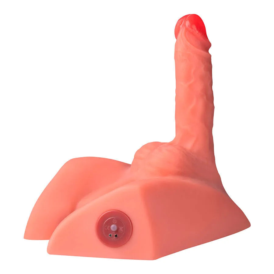 masturbateur gode réaliste silicone TPE double stimulation poussée automatique anale frontale télécommande rechargeable silencieux hypoallergénique anatomique