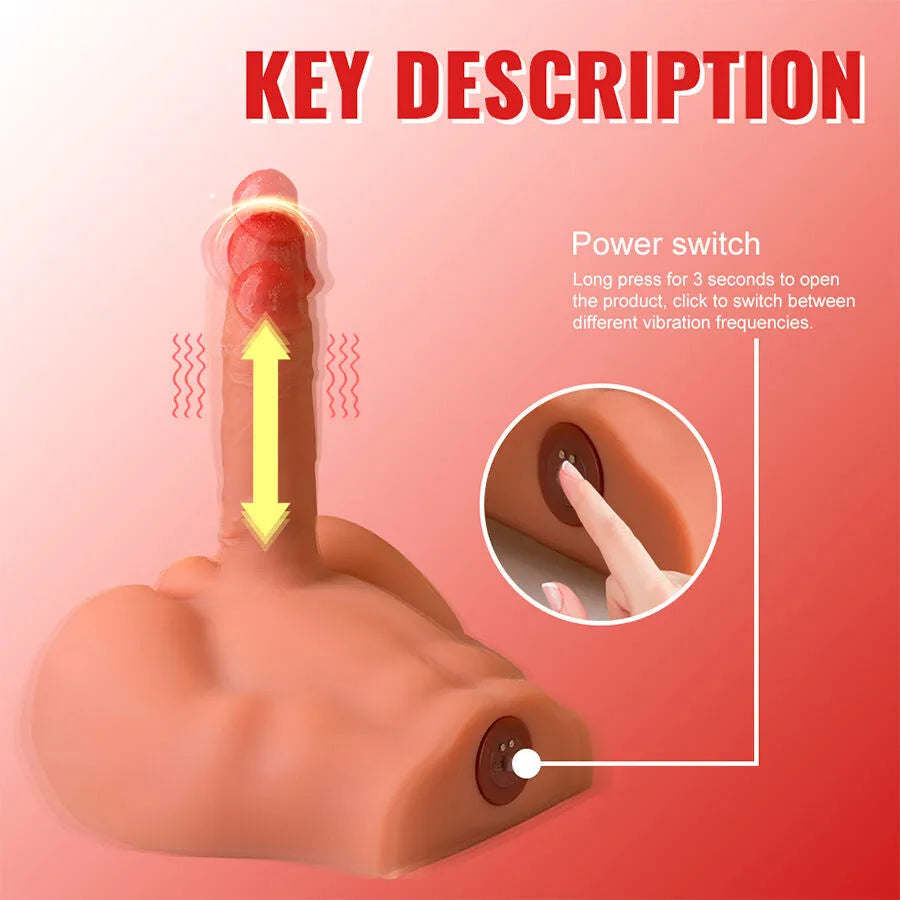 masturbateur gode réaliste XISE silicone TPE hypoallergénique médical poussée automatique télécommande sans fil rechargeable silencieux anatomique