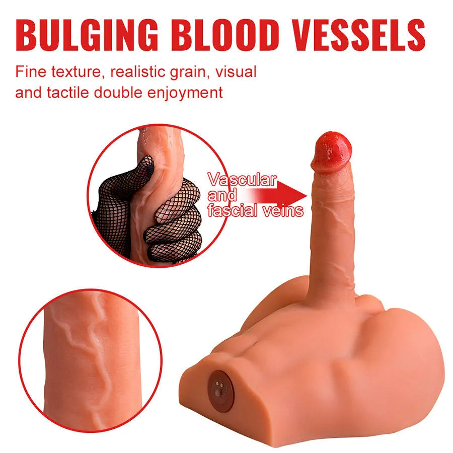 masturbateur gode réaliste XISE silicone TPE hypoallergénique médical poussée automatique télécommande sans fil rechargeable silencieux anatomique