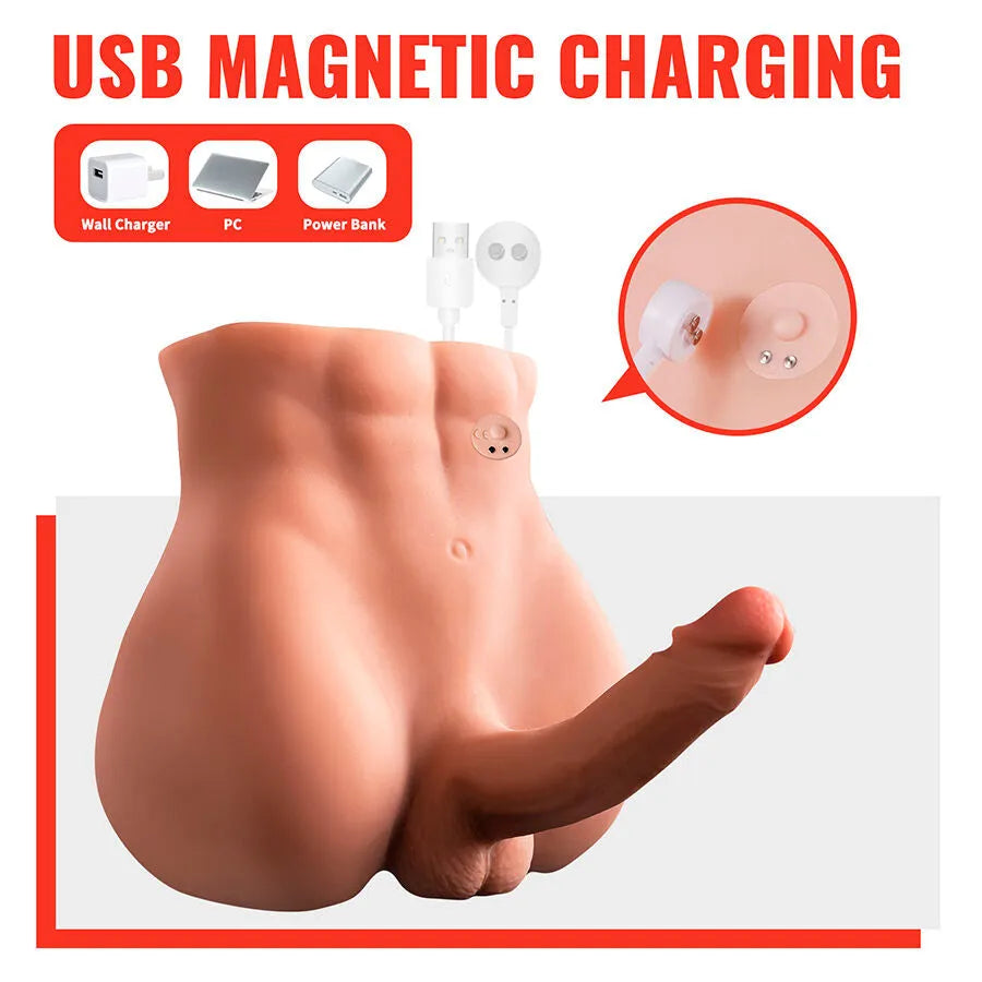 masturbateur gode réaliste silicone TPE XISE double stimulation automatique poussée motorisé télécommande sans fil rechargeable batterie silencieux anatomique doux hypoallergénique