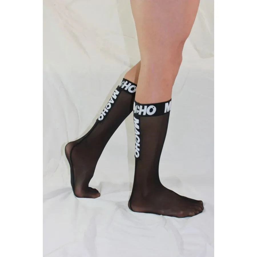 Chaussettes noires semi-transparentes macho, élastiques, taille unique 36-44, élégantes et confortables pour occasions spé...