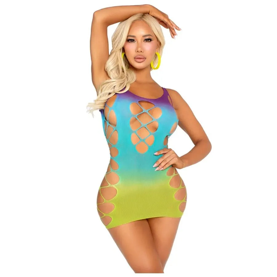 mini robe moulante effet lacé ombré dentelle élégante corset séduction extensible nylon élasthanne confortable soirée cocktail femmes