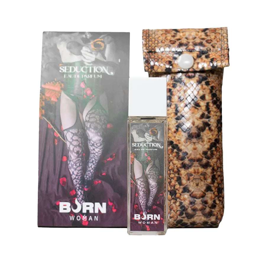 Burn parfum femme élégant sensuel format voyage 20ml floral oriental jasmin vanille ambre rose fruits rouges bois exotiques compact pochette