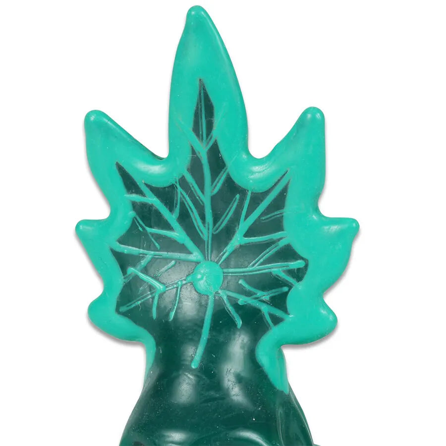 Préservatif fantaisie peint main, motif feuille cannabis vert, style bohème Amsterdam, cadeau érotique unique.