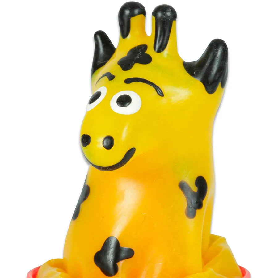 Préservatif fantaisie girafe peint à la main, jaune avec motifs noirs, style bohème, cadeau unique et érotique.