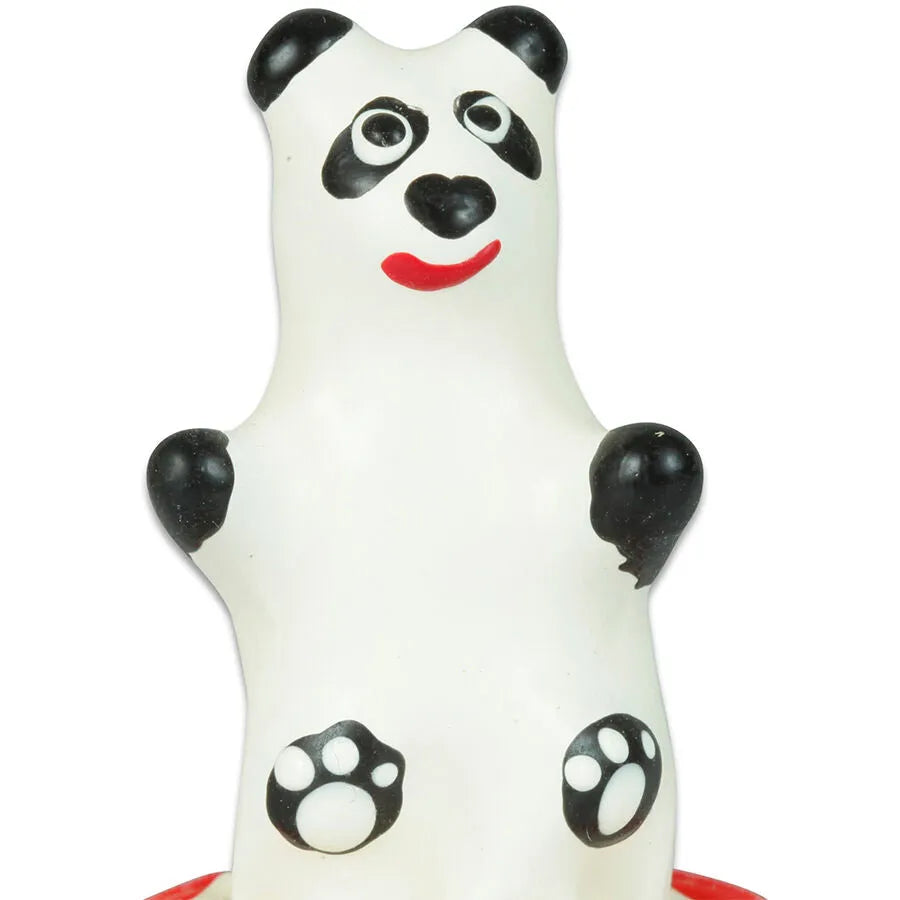 Préservatif fantaisie peint à la main, motif panda noir et blanc, doux, style bohème, cadeau unique et artistique.