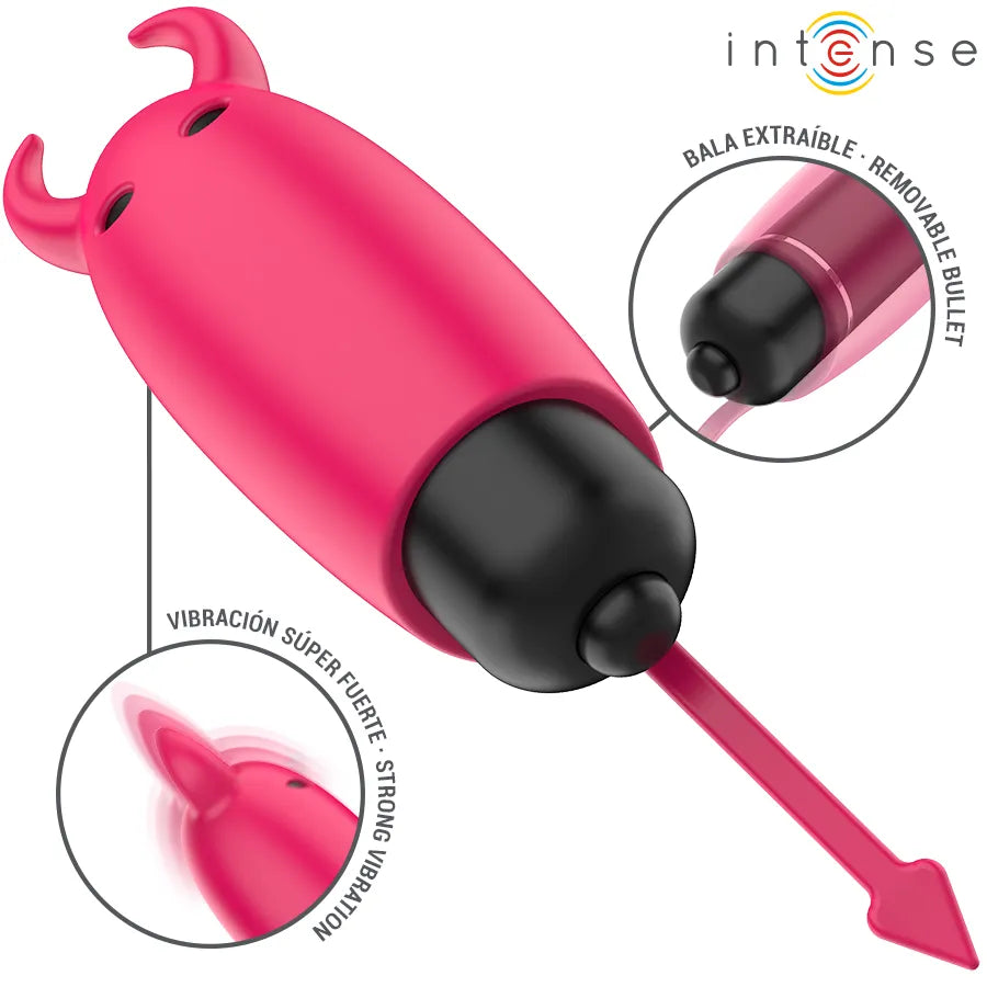 Vibrateur écarlate Red Demon, silicone premium, stimulation externe, design ludique, usage privé ou couple, ABS, portable, discret