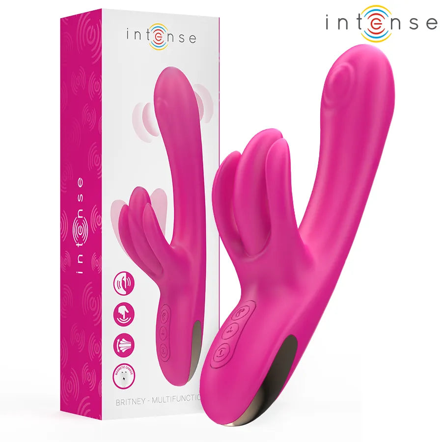 Vibromasseur multifonction silencieux stimulation clitoridienne G-spot 3 moteurs silicone médical grade Britney rose