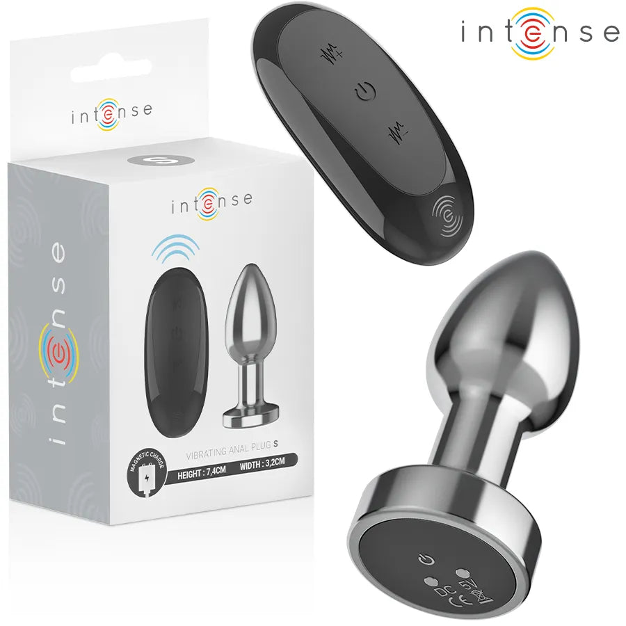 Plug anal vibrant métal 10 vibrations télécommande sécurisé confort intimité discrétion taille S couple sextoy bien-être