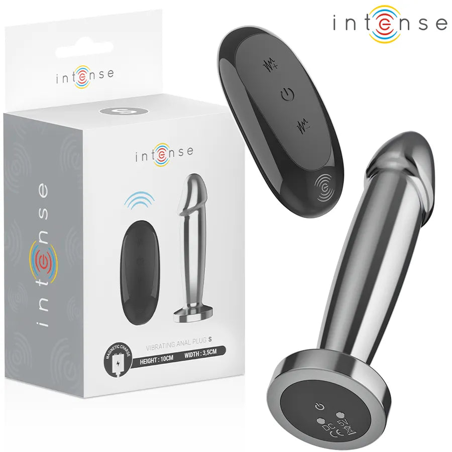 Plug anal vibrant métallique 10 vibrations taille S télécommande sextoy discret