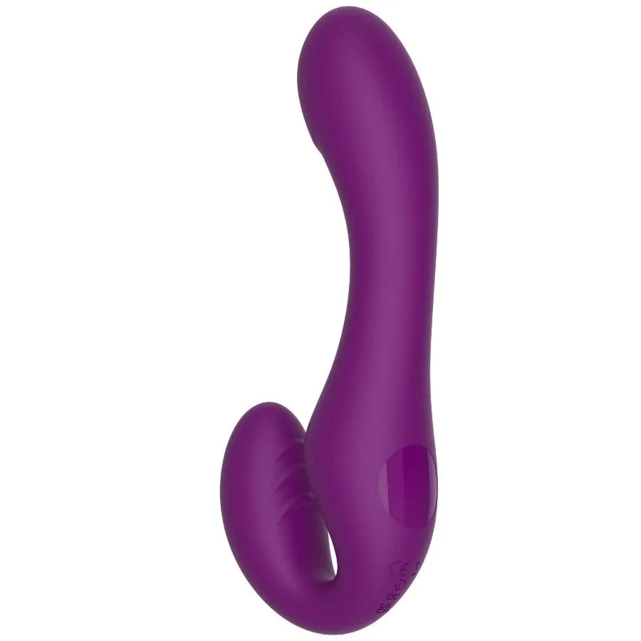Vibromasseur pulsé sans bretelles silicone télécommande couples plaisir ultime violet
