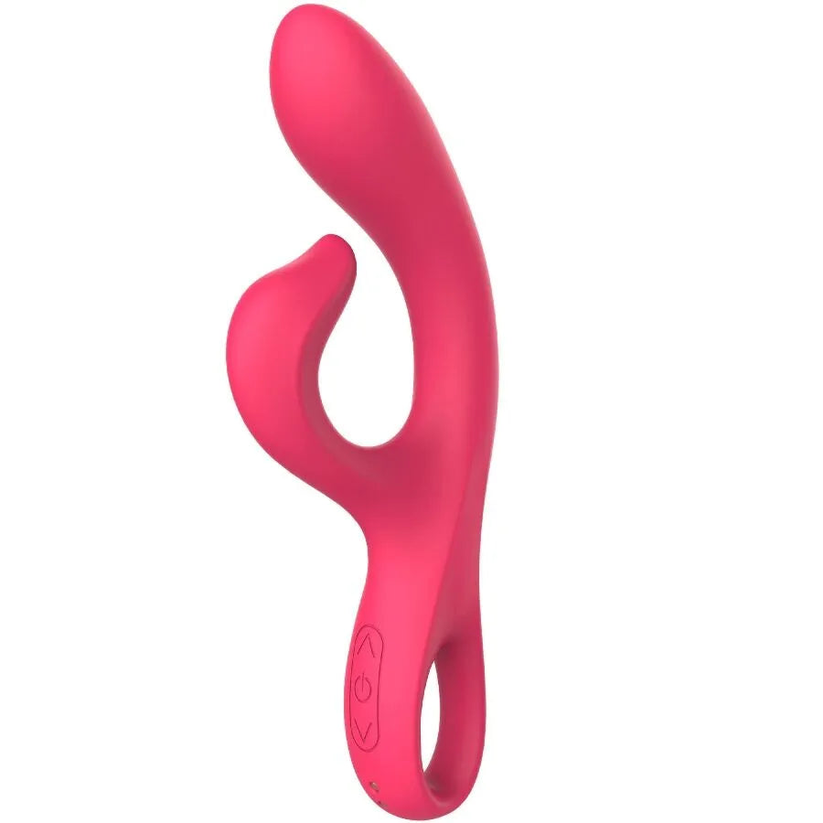 Vibromasseur silicone étanche stimulateur clitoridien couples rechargeable point G fuchsia