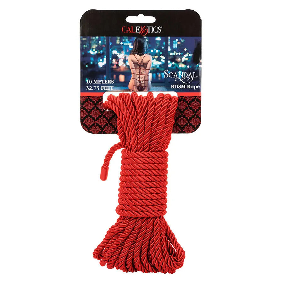 corde bondage shibari soyeuse rouge dix mètres couples BDSM professionnelle coton polyester résistante douce sécurisée créative polyvalente débutants experts