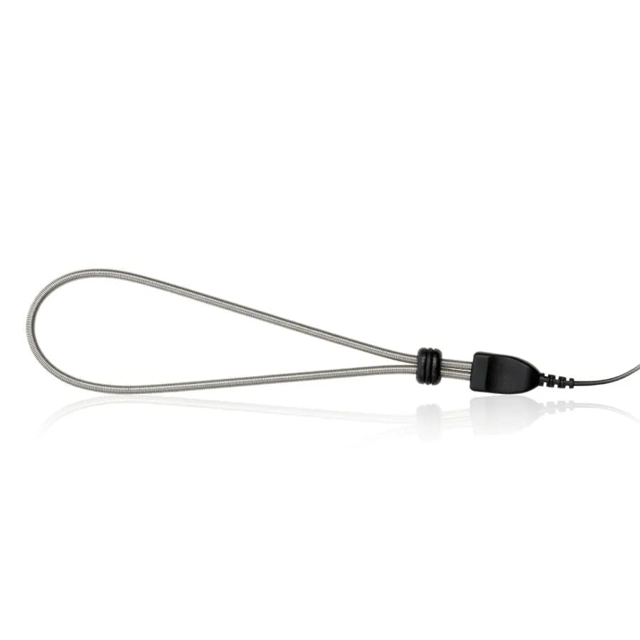 Boucle scrotale électro métallique réglable en acier inoxydable, design ergonomique, couleur argent et noir, stimulation é...