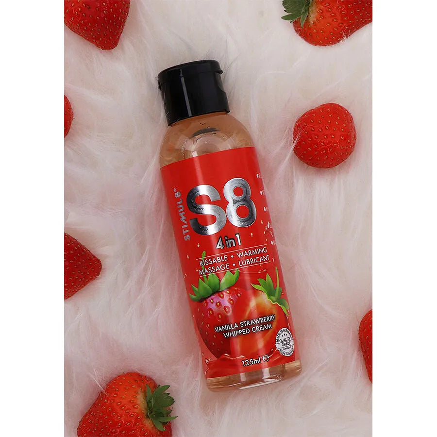 STIMUL8 S8 Lubrifiant Comestible Chauffant Massage Sensuel Intime 125ml