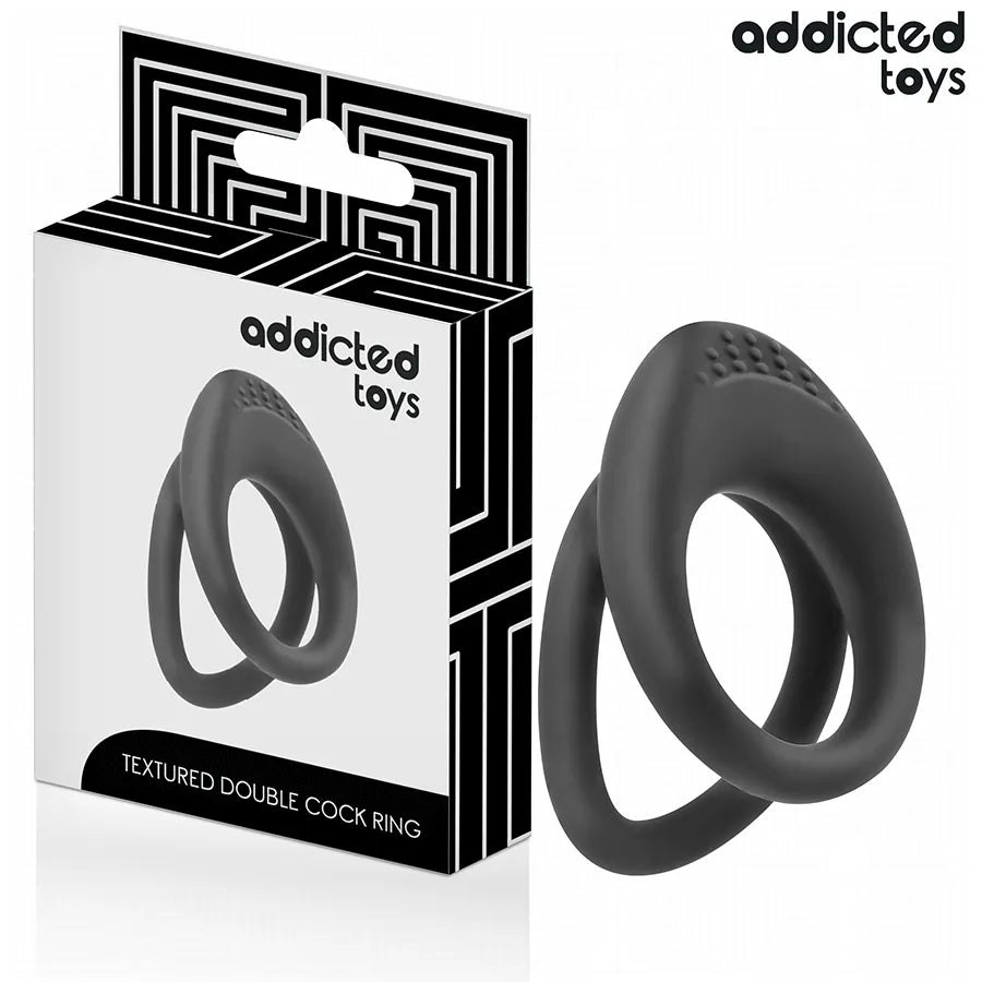 anneau pénien texturé double stimulation prolongation érection ajustement ferme confort flexible résistant ergonomique hygiénique intime couple solo silicone