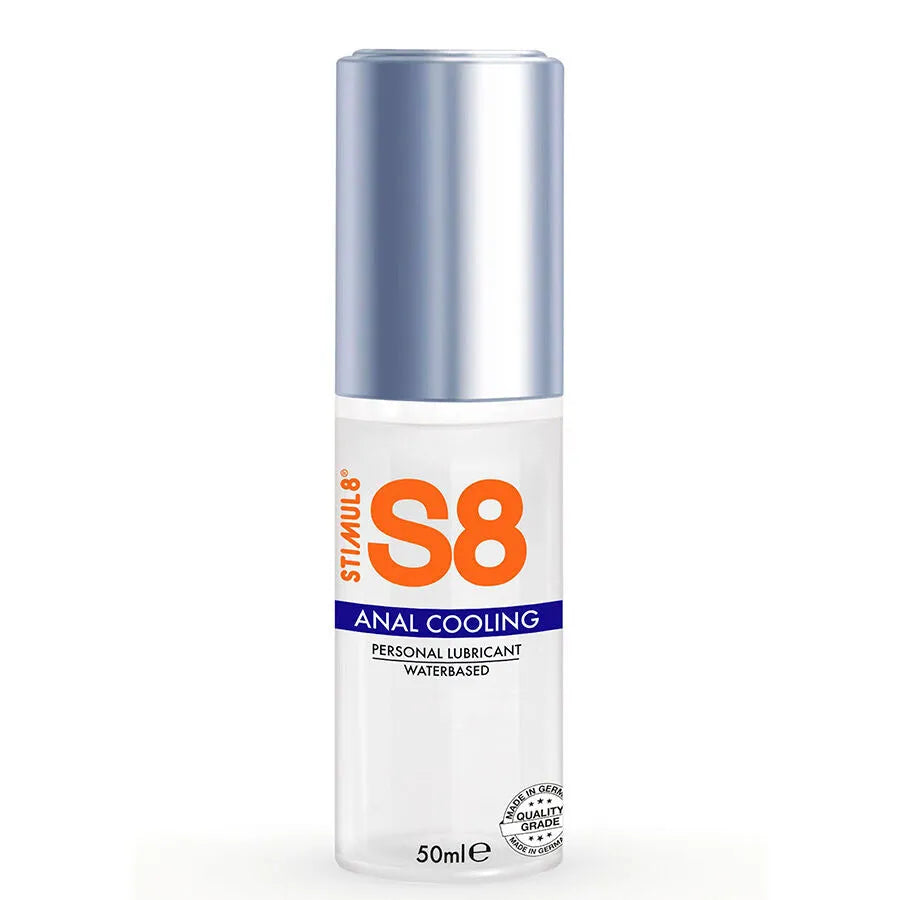 lubrifiant anal rafraîchissant aqueux sans parabène sans phtalates testé hypoallergénique inodore sans gluten compatible sextoys compatible préservatifs 50ml discret S8