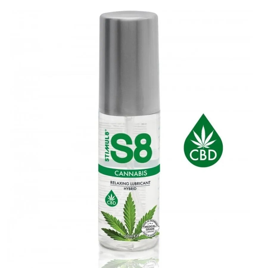 lubrifiant hybride cannabis formule eau silicone longue durée effet chauffant compatible préservatifs sans parabène gluten sulfate phtalate format 50ml
