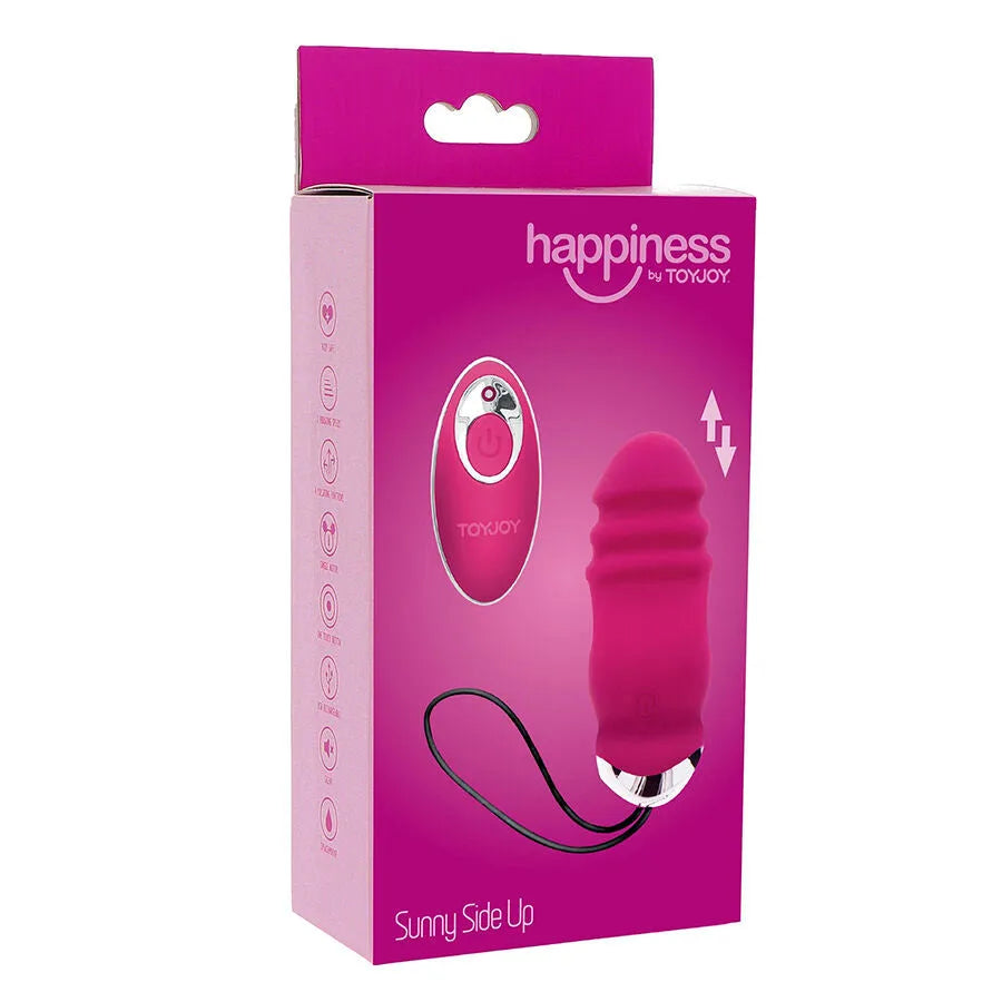 Sunny Side Up Down œuf vibrant silicone télécommande 8 modes ToyJoy fuchsia