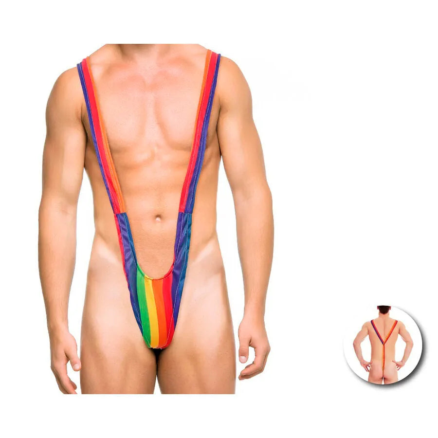 Trikini homme enterrement vie garçon humoristique drapeau arc-en-ciel événement original