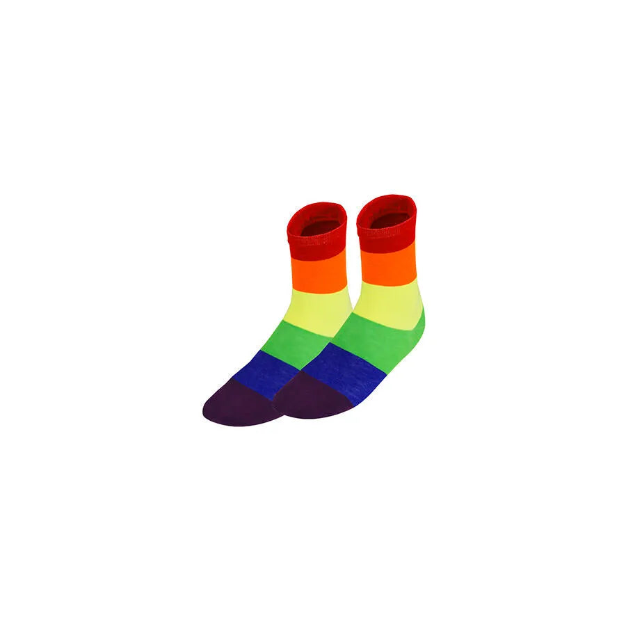 chaussettes multicolores LGBT polyester douces confortables extensibles ajustement parfait taille S M inclusives message fierté quotidien
