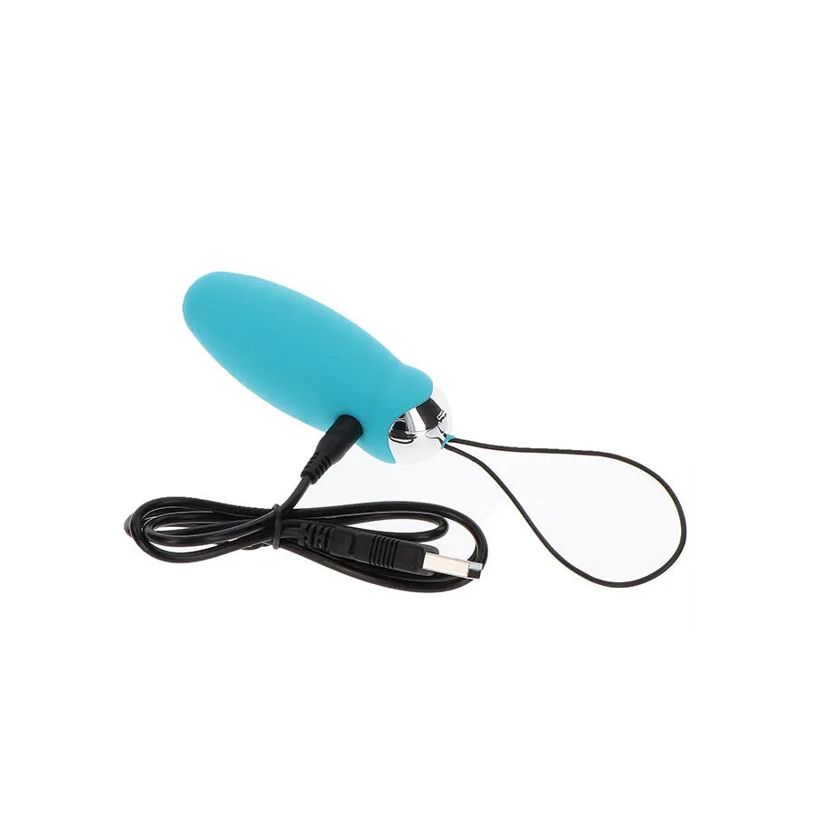 œuf vibrant télécommandé silicone bleu 7 modes étanche ToyJoy plaisir intime