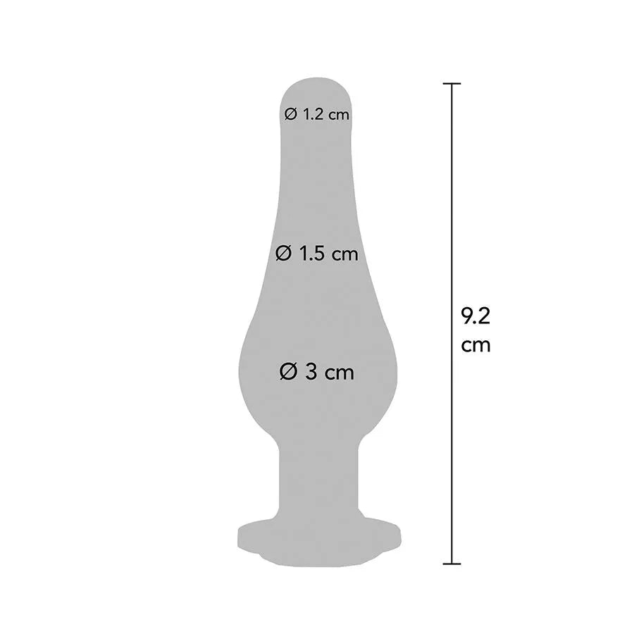 Plug anal aluminium bijou argenté ToyJoy unisexe glamour 9,2 cm