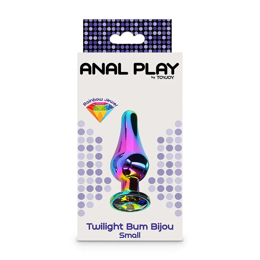 Petit plug anal aluminium bijou arc-en-ciel unisexe ToyJoy sécuritaire