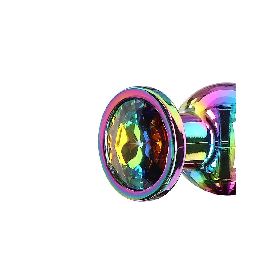 plug anal aluminium bijou arc-en-ciel ToyJoy sécurité unisexe glamour