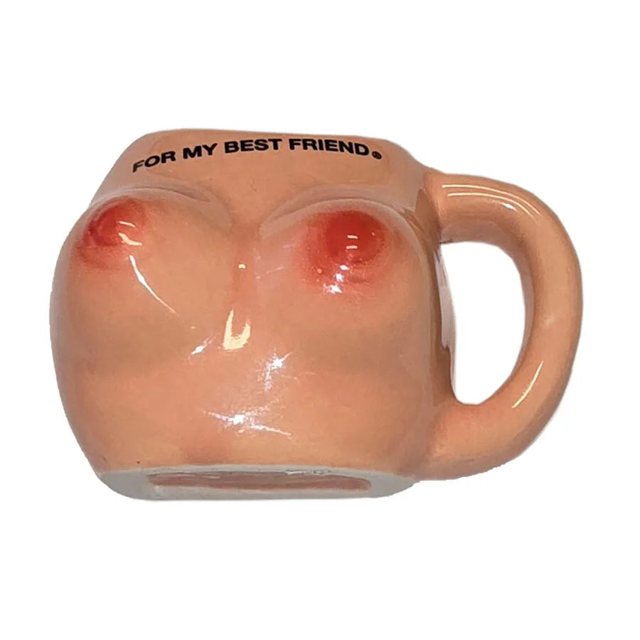 verre shot céramique buste féminin seins relief aimant cadeau enterrement vie garçon