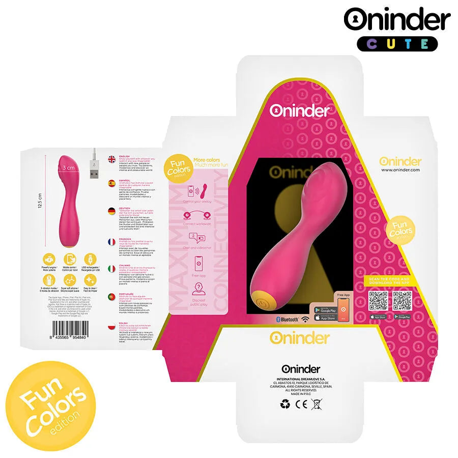 Vibromasseur compact ONINDER CUTE puissant silicone médical application contrôle longue distance