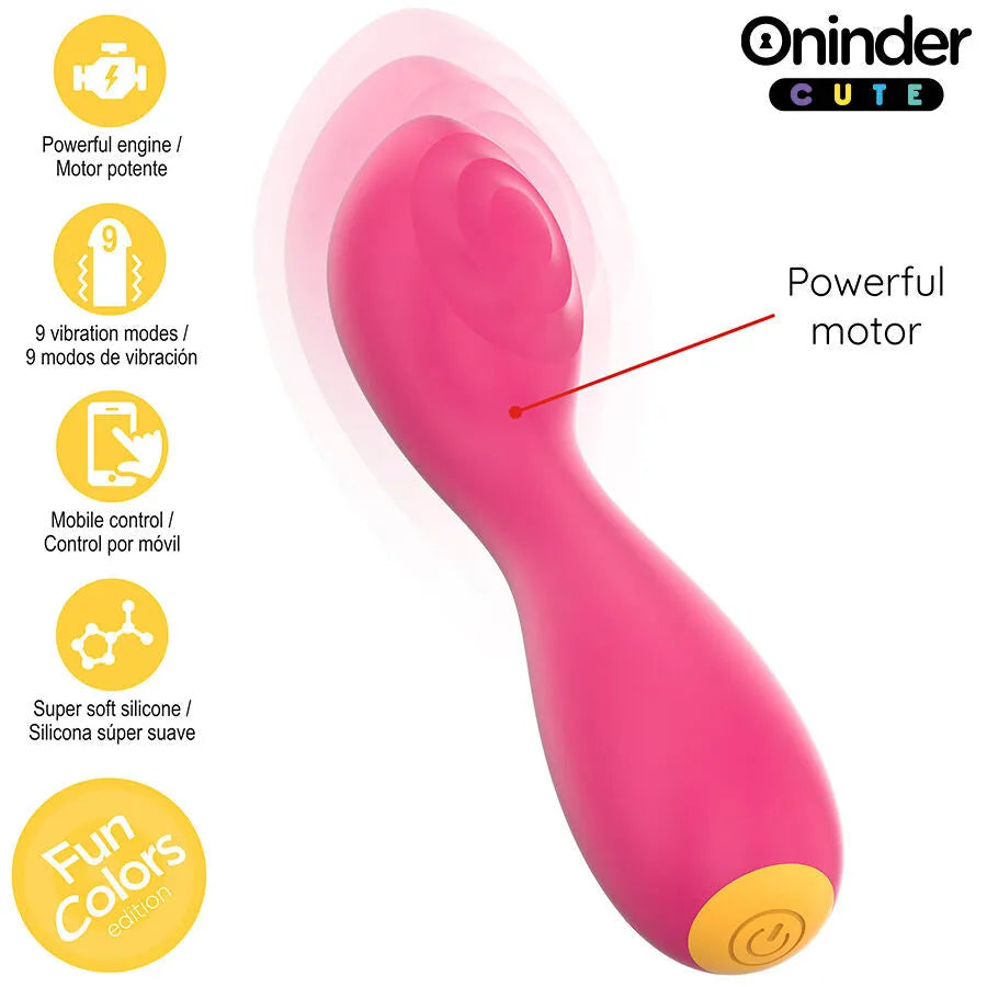 Vibromasseur compact ONINDER CUTE puissant silicone médical application contrôle longue distance