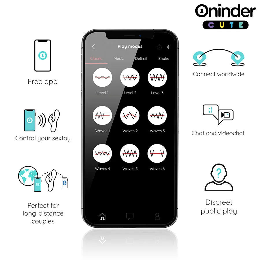 Vibromasseur lapin ONINDER CUTE tapotement puissant silicone médical application mondiale