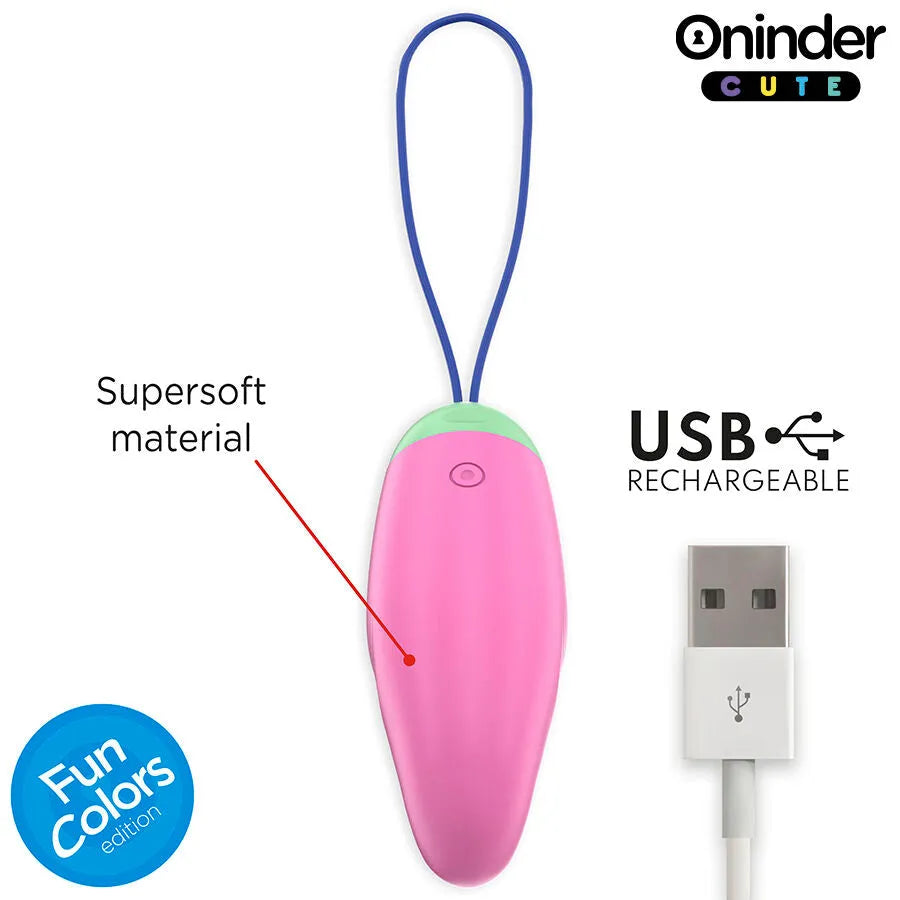 Œuf vibrant discret silicone vibrant ondulatoire ONINDER application contrôlable couples